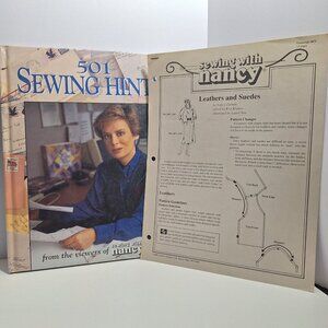 501 Sewing Hints Book With Nancy & Transcript #875 Leather & Suede Tips
